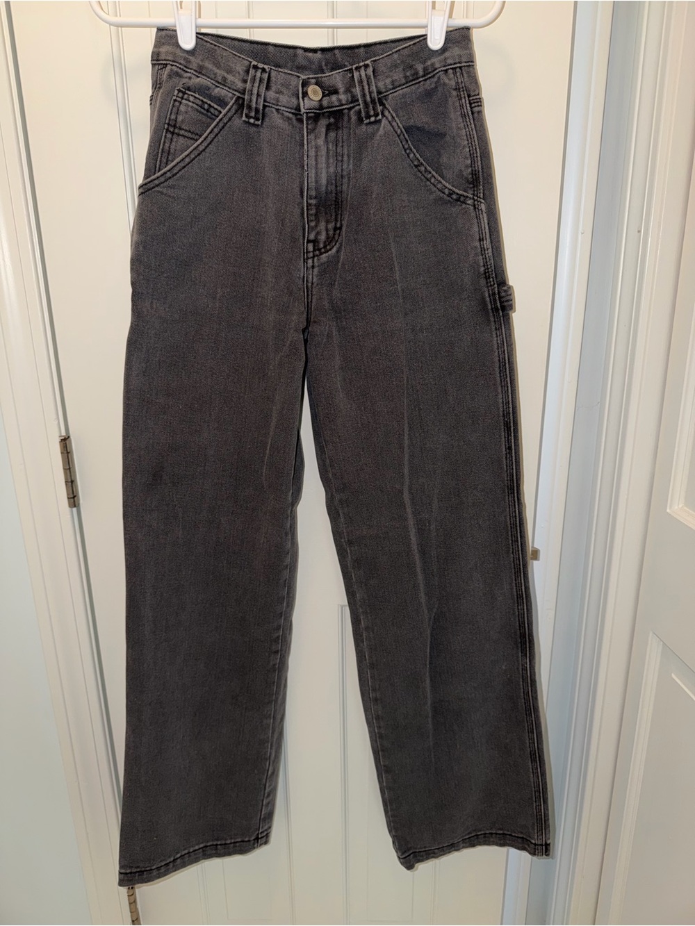 Brandy Melville Black Washed Wide Leg Carpenter Jeans